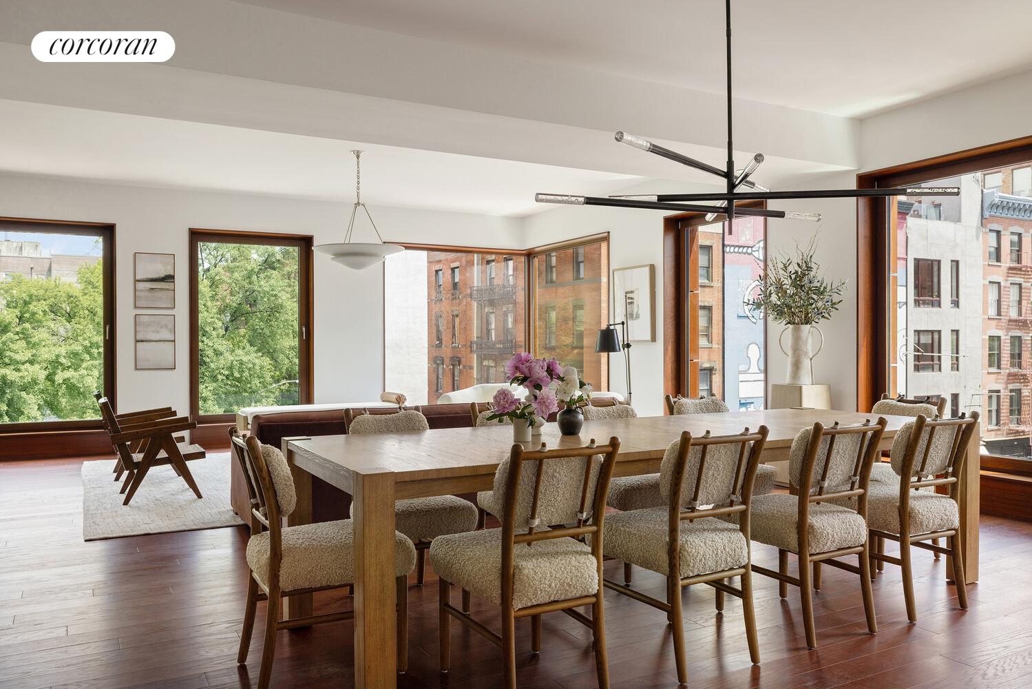 83 Thompson Street, Unit 5 Manhattan, NY 10012 - Photo 5 of 31 a view of a dining room with furniture window and outside view