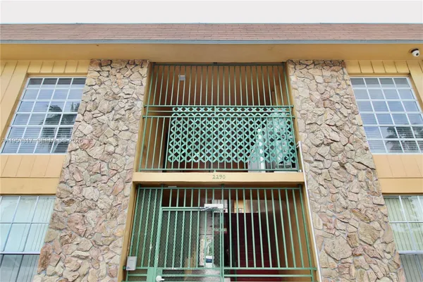 a view of a balcony with an outdoor space