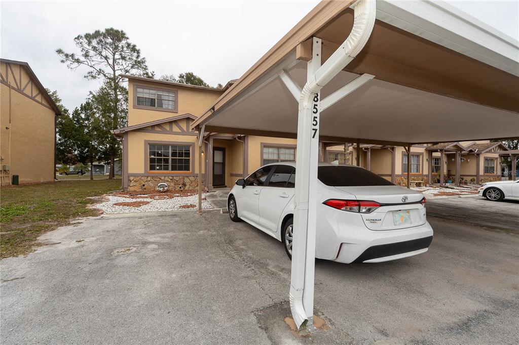 a car parked in front of house