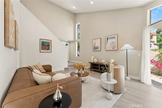 a living room with furniture and a couch