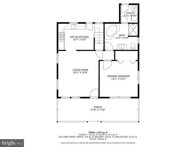 a picture of a bench in front of a building