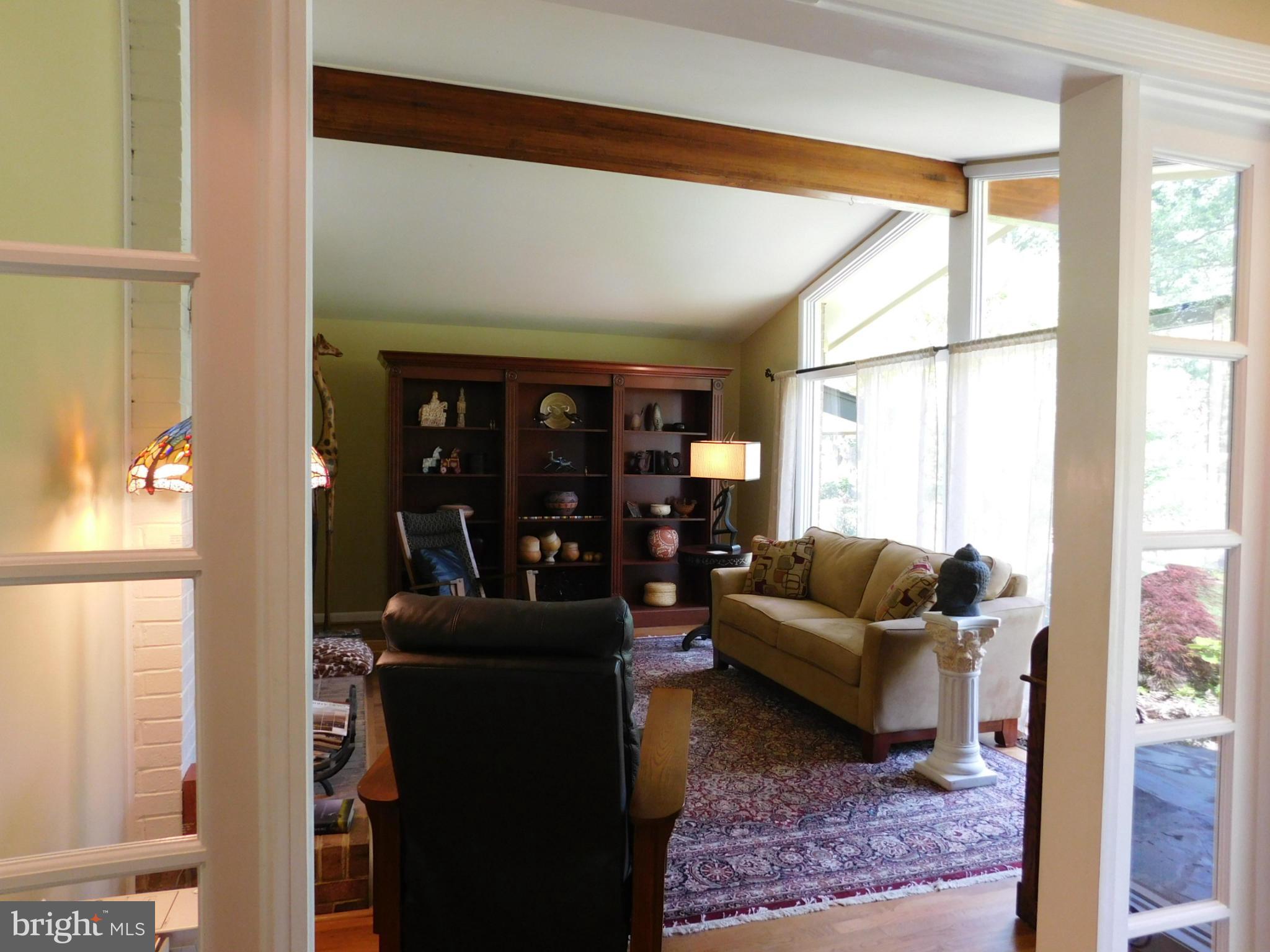 2406 Old Trace Lane Reston, VA 20191 - Photo 6 of 30 Vaulted/Beamed Ceiling w/Wood Burning Fireplace
