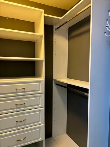 a close view of closet