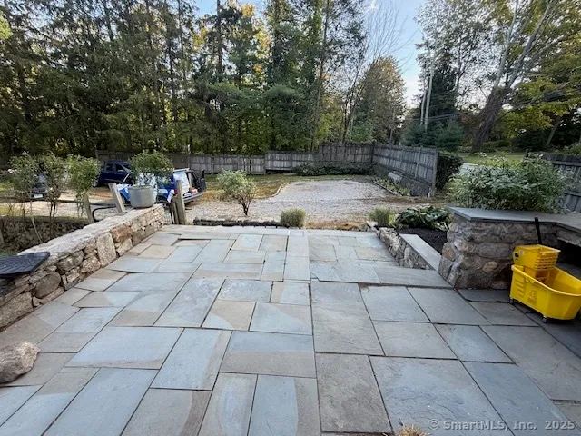 a view of a terrace with seating space