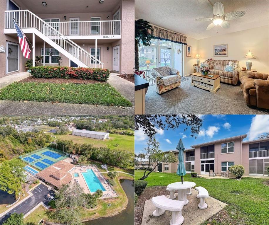 6433 Tina Drive, Unit 12 New Port Richey, FL 34653 - Photo 1 of 24 a view of a house with backyard porch and sitting area