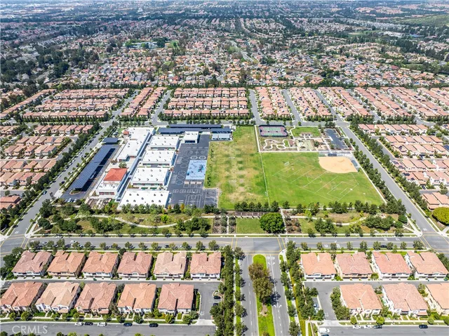 an aerial view of a city