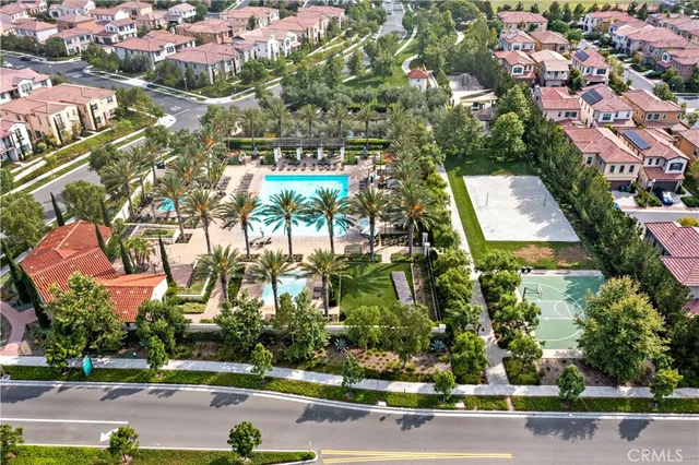 an aerial view of multiple house