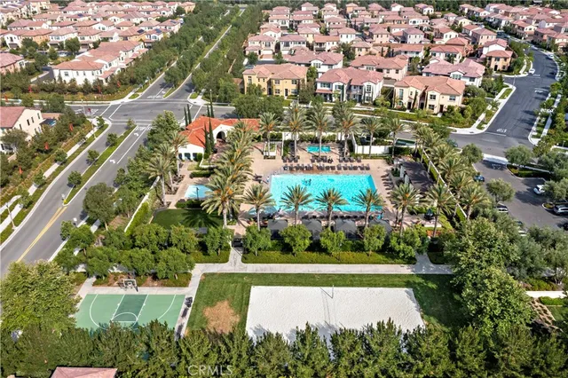 an aerial view of a city