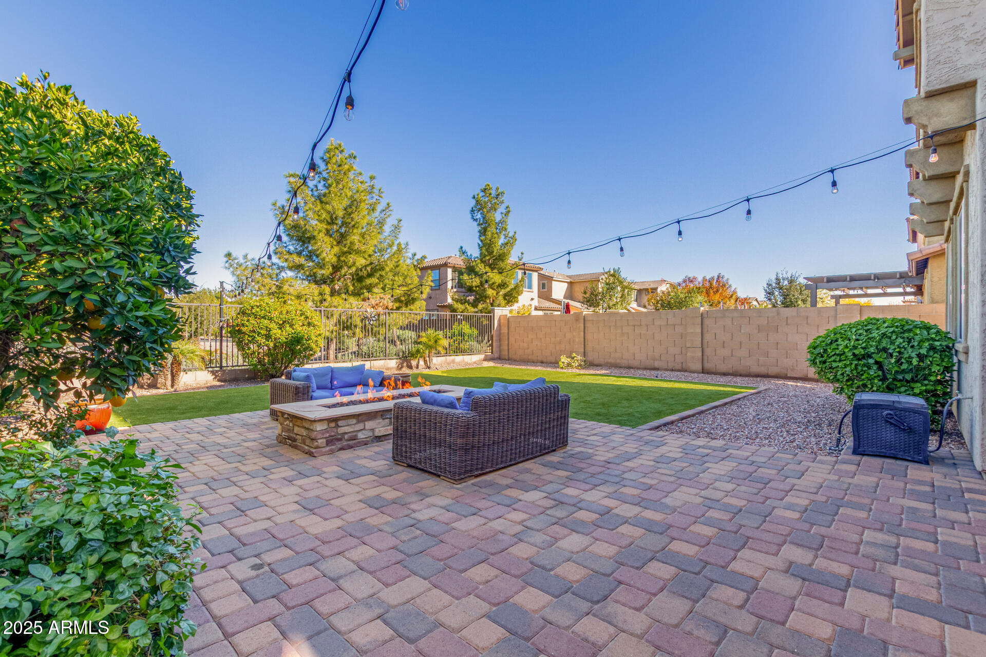 3420 East Indigo Street Gilbert, AZ 85298 - Photo 24 of 27 a view of a backyard with plants and a patio
