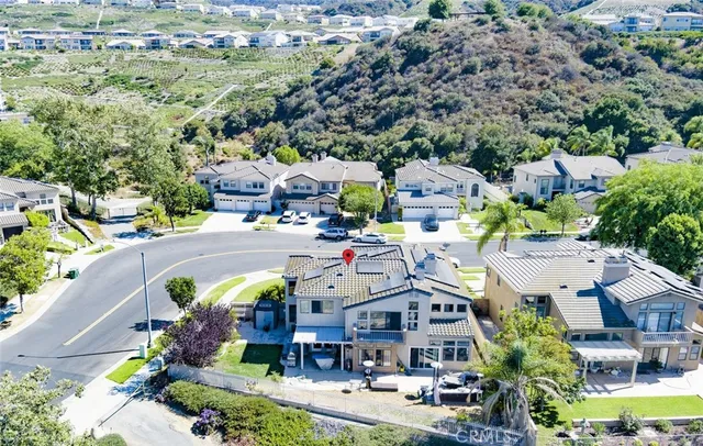 an aerial view of multiple house