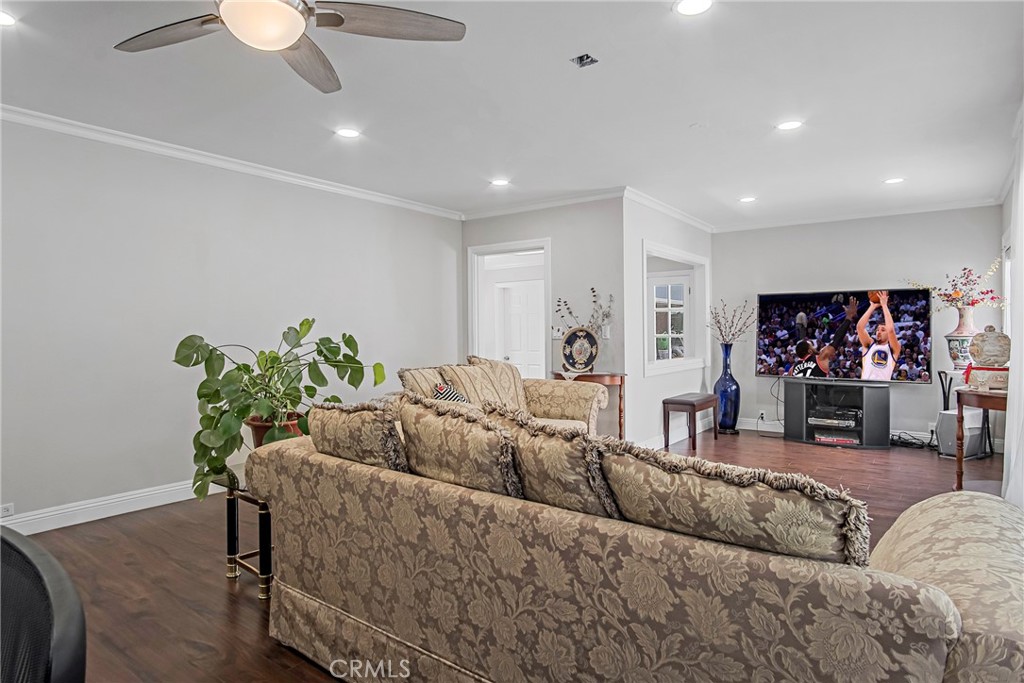 3025 Halsey Avenue Arcadia, CA 91006 - Photo 29 of 42 a living room with furniture and a fireplace