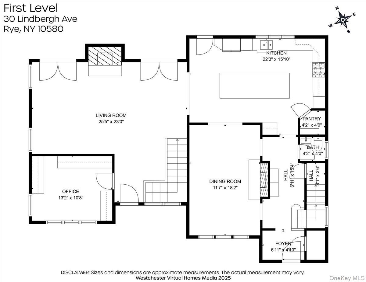 30 Lindbergh Avenue Rye, NY 10580 - Photo 33 of 36 First level floor plan.