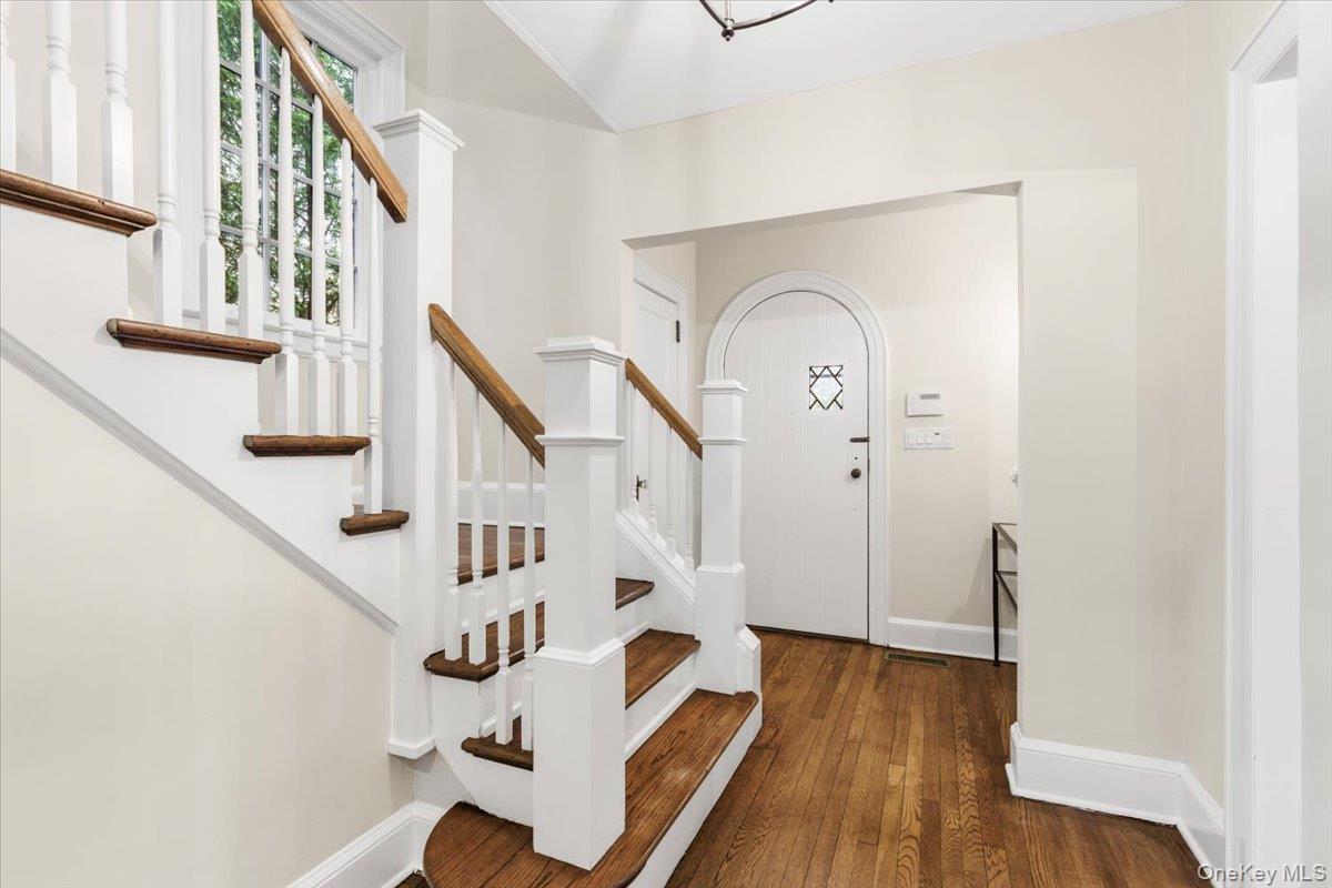 30 Lindbergh Avenue Rye, NY 10580 - Photo 4 of 36 The arched front door is one of many character elements throughout the home.
