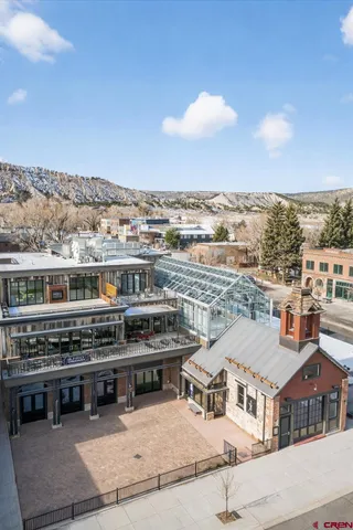 a view of a city that has tall buildings