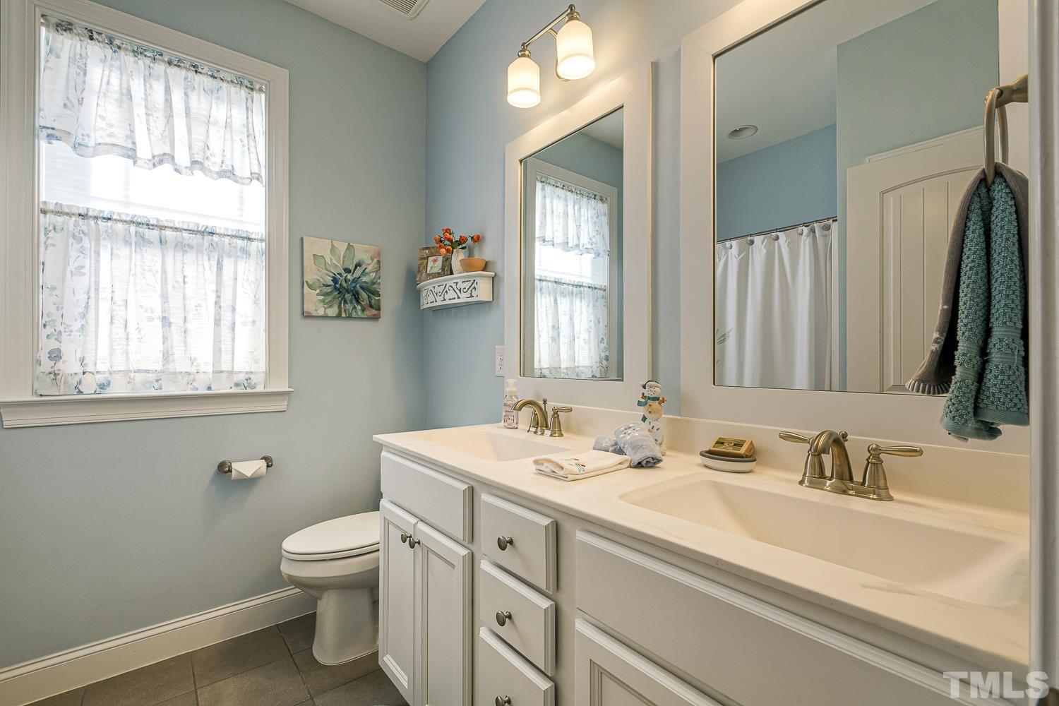 5516 Red Line Court Raleigh, NC 27603 - Photo 24 of 39 a bathroom with a sink and a mirror
