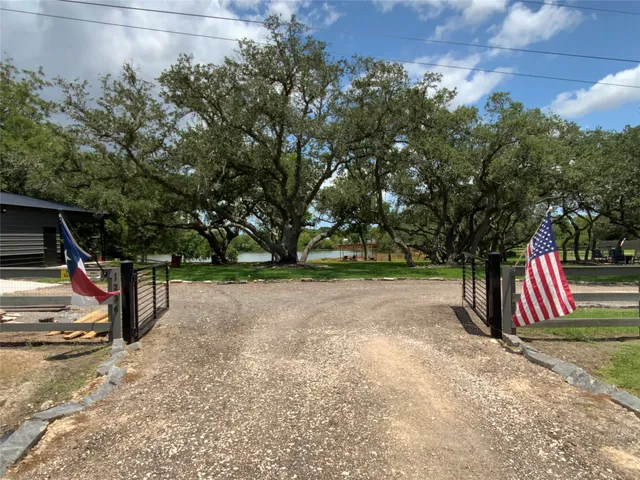 a green field with lots of trees