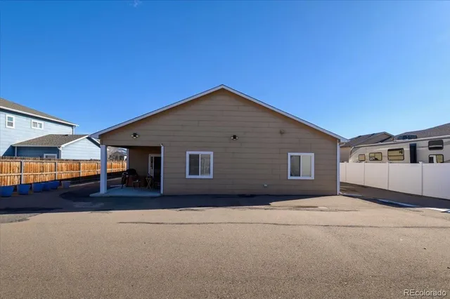 a view of a terrace with city view