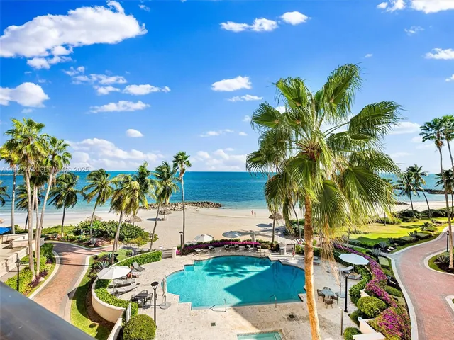 a view of an ocean and beach