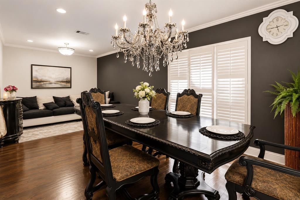 10505 Ferguson Road Dallas, TX 75228 - Photo 6 of 14 Formal dining area featuring rich wood-finish flooring