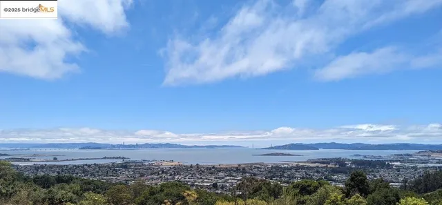 a view of city and mountain