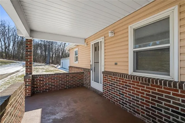 a view of backyard with deck
