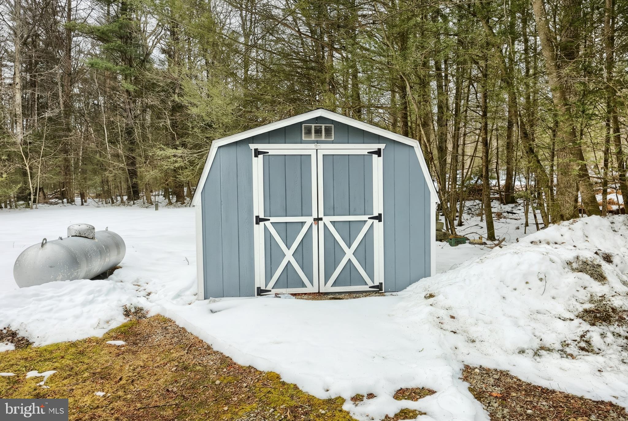 299 Nawakwa Road Biglerville, PA 17307 - Photo 29 of 34 Charming shed nestled in a snowy landscape.
