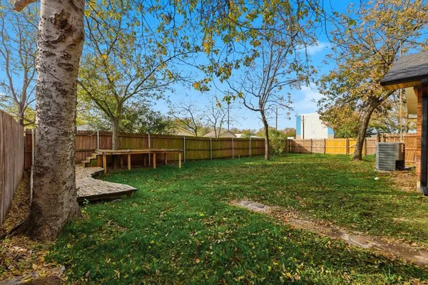 a view of a garden with plants