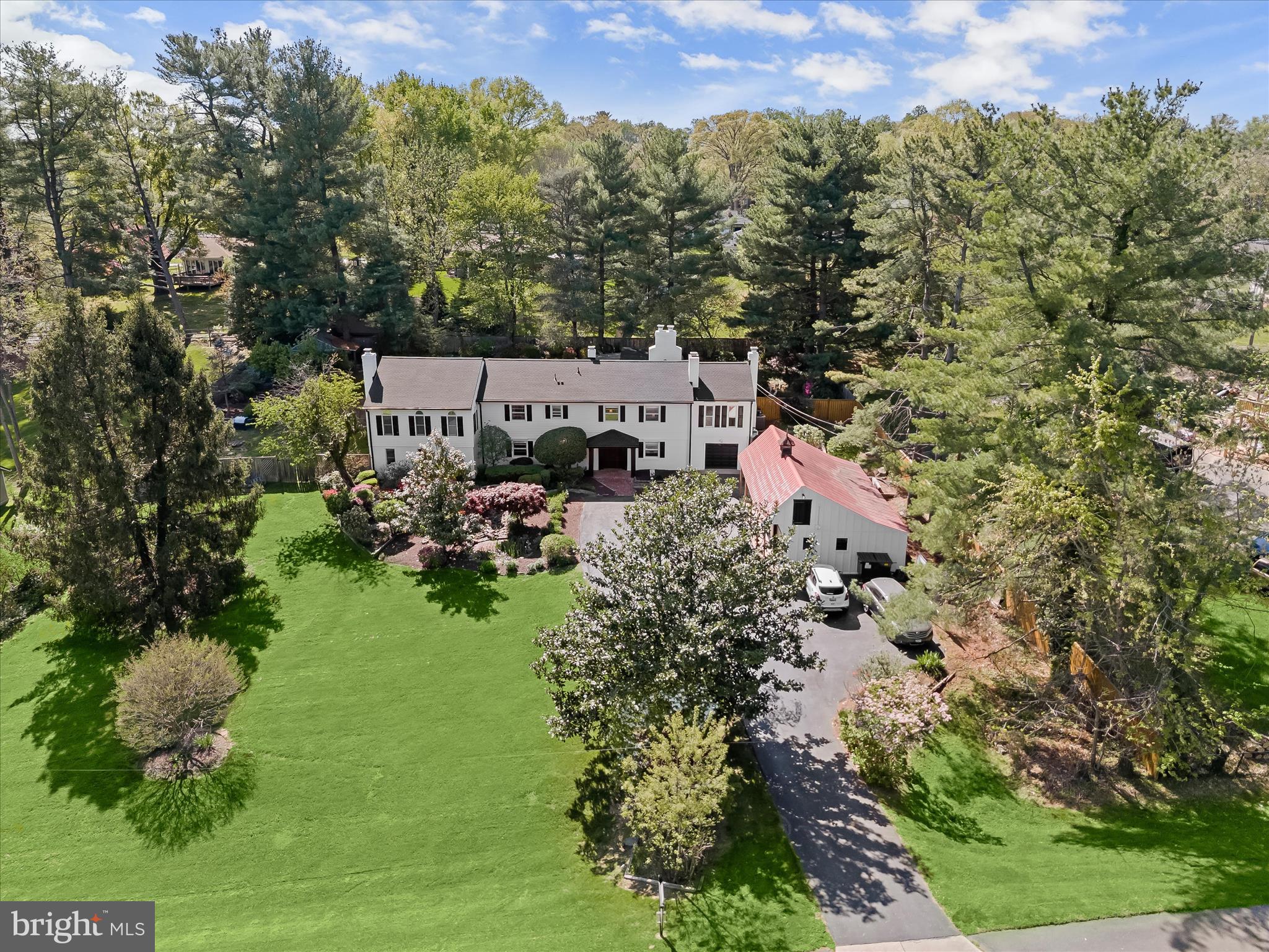 17712 Longdraft Road Gaithersburg, MD 20878 - Photo 6 of 85 an aerial view of residential house with outdoor space and trees all around
