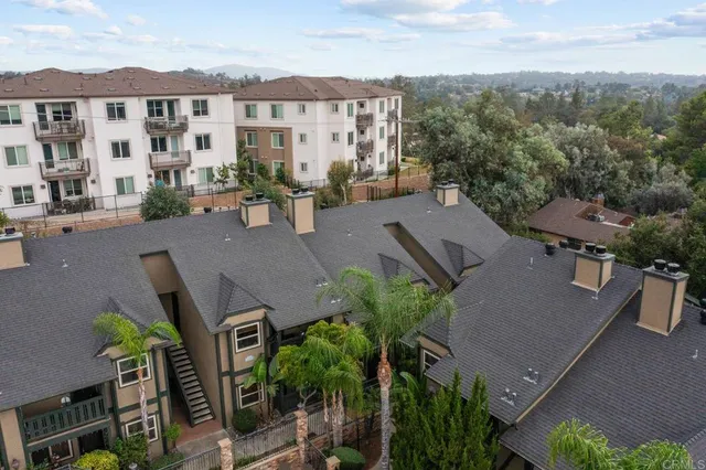 an aerial view of multiple house