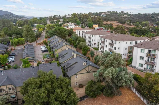 an aerial view of multiple house