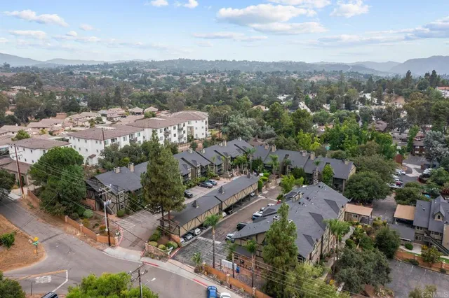 an aerial view of a city