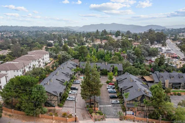 an aerial view of a city