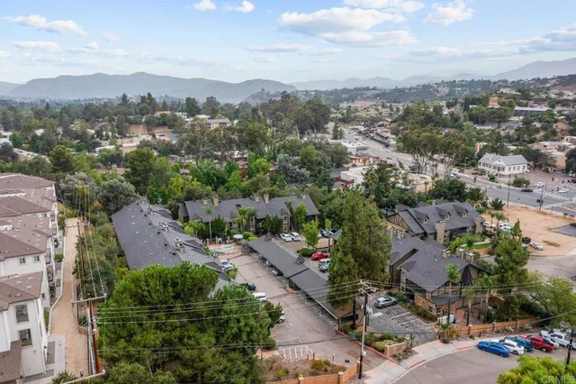 an aerial view of multiple house