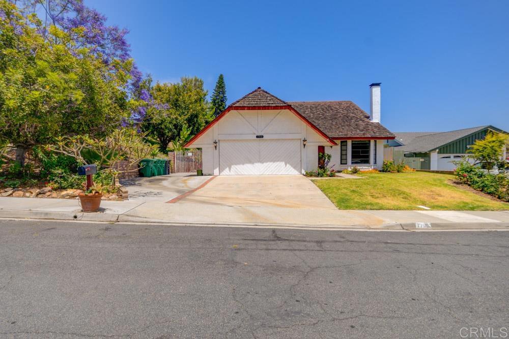 a bathroom with a sink and a yard
