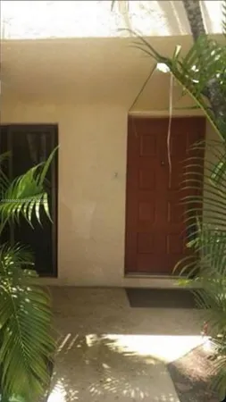 a view of a wooden door