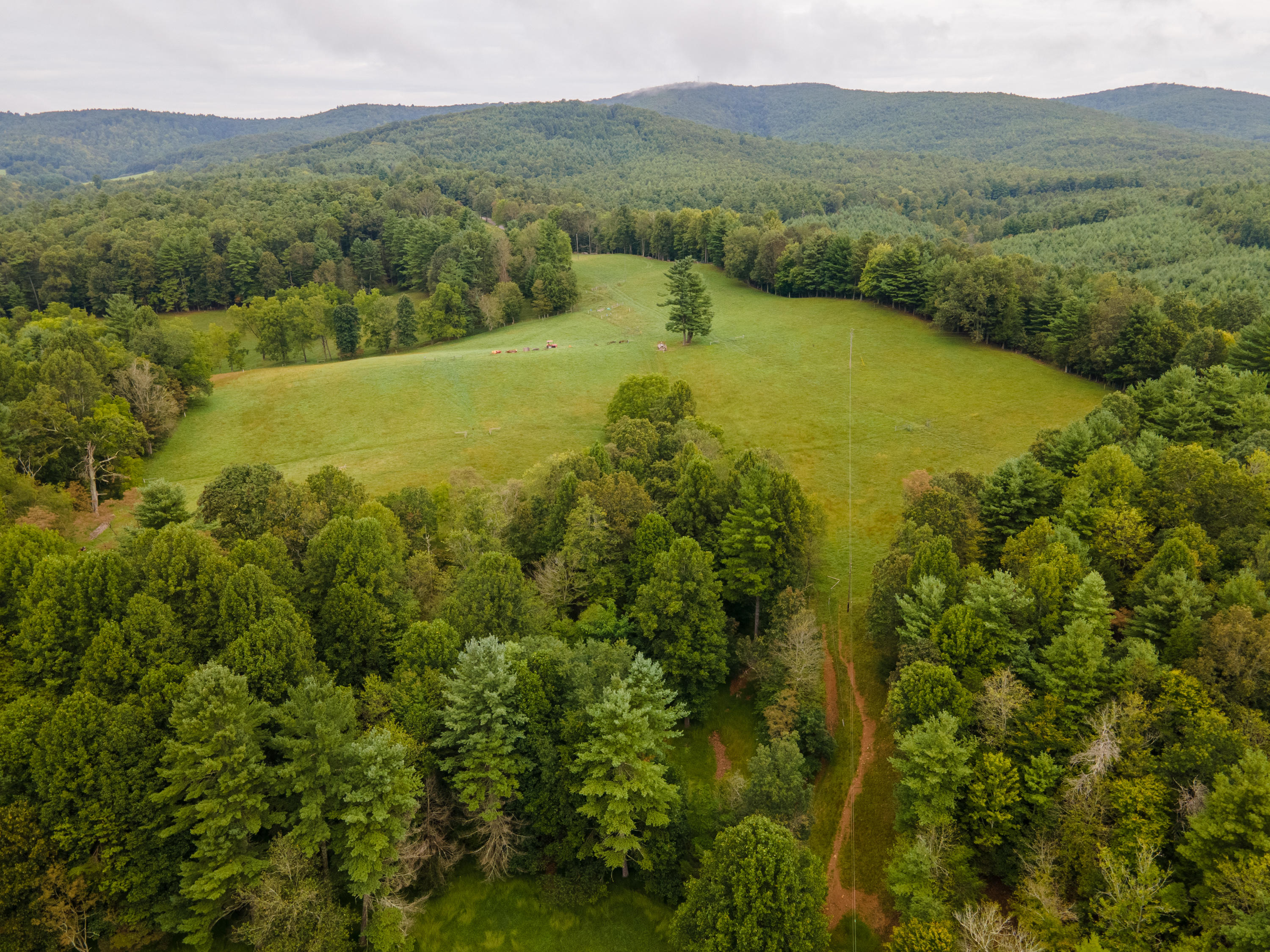361 Wade Road Northwest Floyd, VA 24091 - Photo 17 of 48 a view of a lush green hillside and a houses