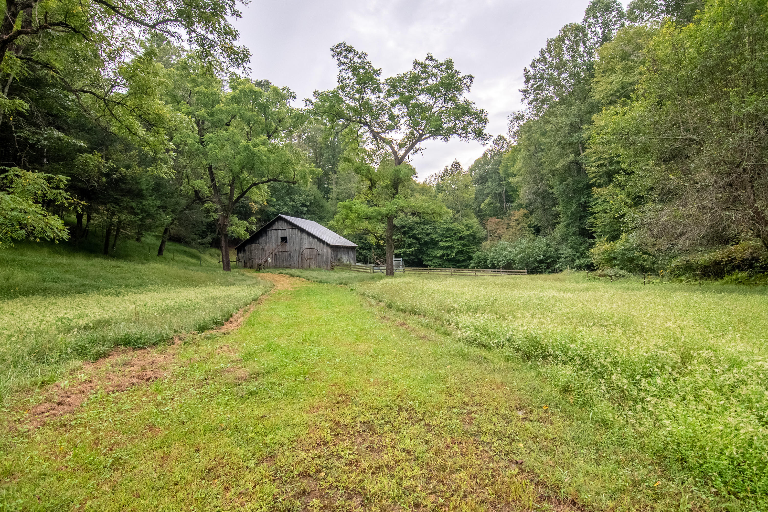 361 Wade Road Northwest Floyd, VA 24091 - Photo 25 of 48 a view of a green field with wooden fence