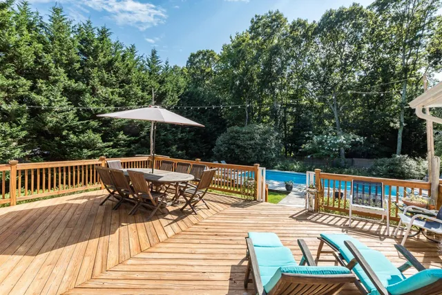 a view of balcony with outdoor seating