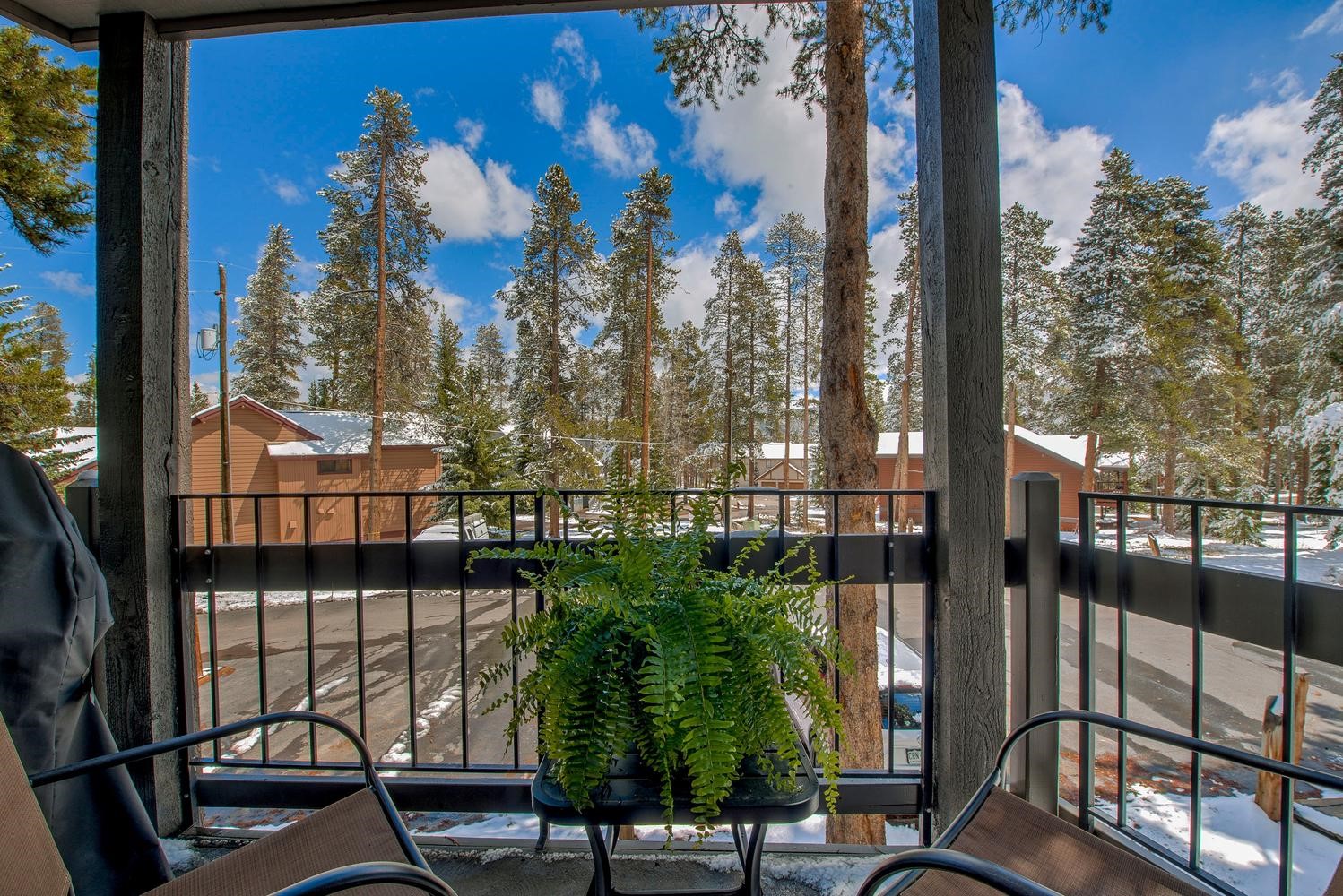 1075 Ski Hill Road, Unit 46 Breckenridge, CO 80424 - Photo 23 of 41 a view of a balcony with chairs