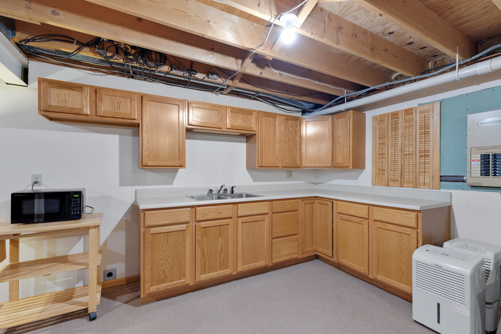 12402 Ridge Road Genoa, IL 60135 - Photo 23 of 31 a kitchen with sink a microwave and cabinets