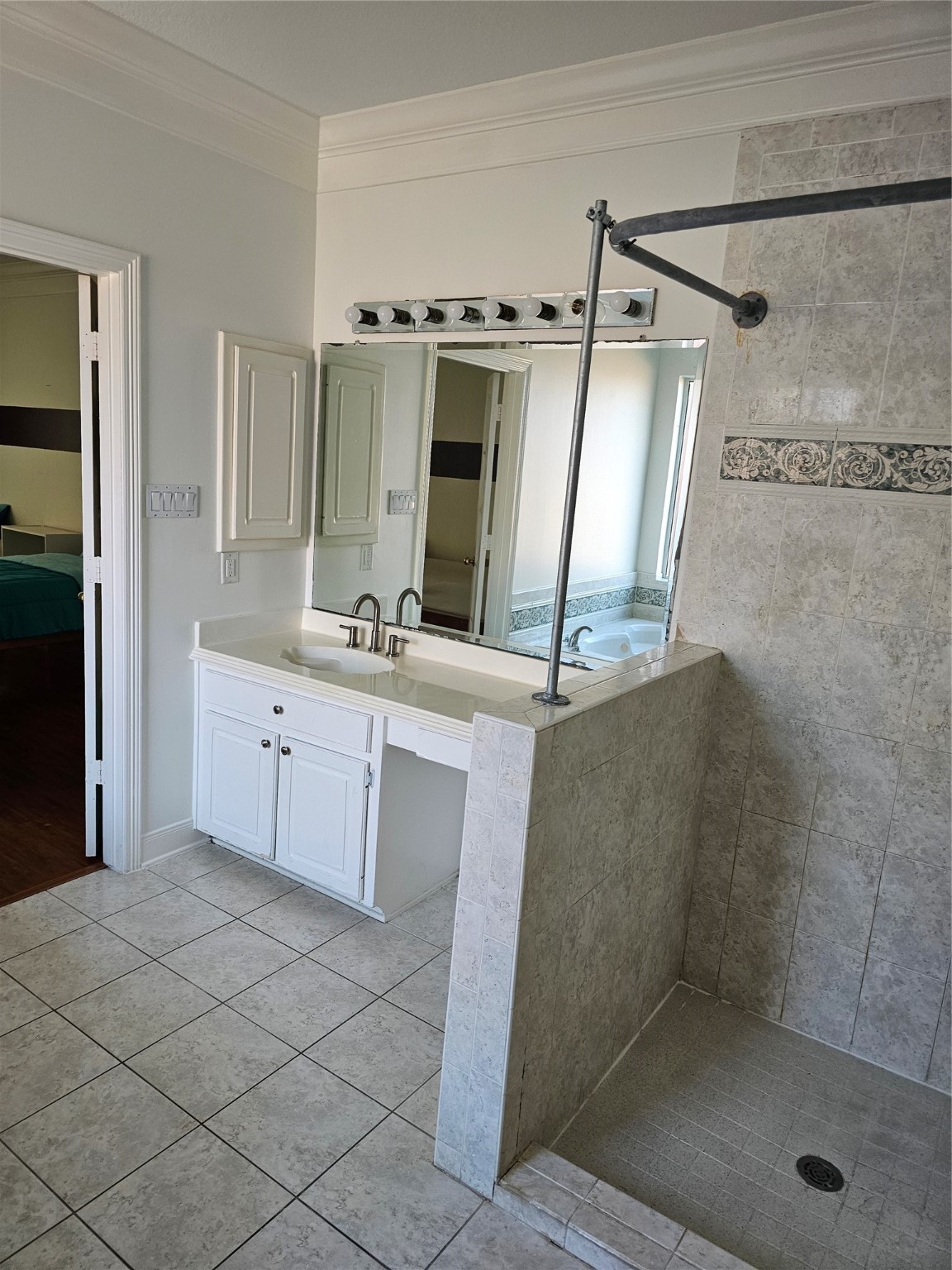 1211 Lark Lane Richmond, TX 77469 - Photo 15 of 24 a bathroom with a double vanity sink toilet and shower