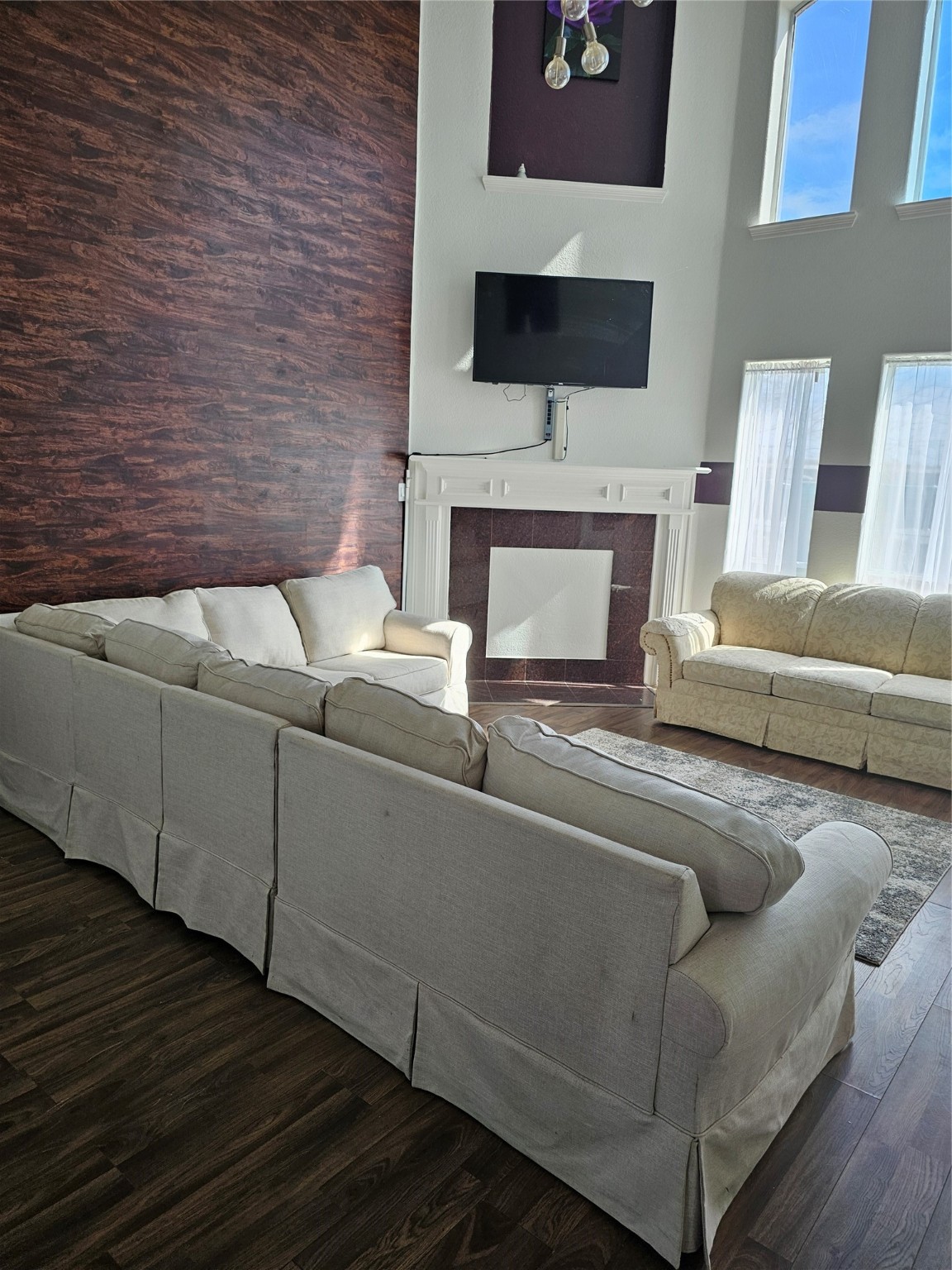 1211 Lark Lane Richmond, TX 77469 - Photo 5 of 24 a living room with furniture and a fireplace