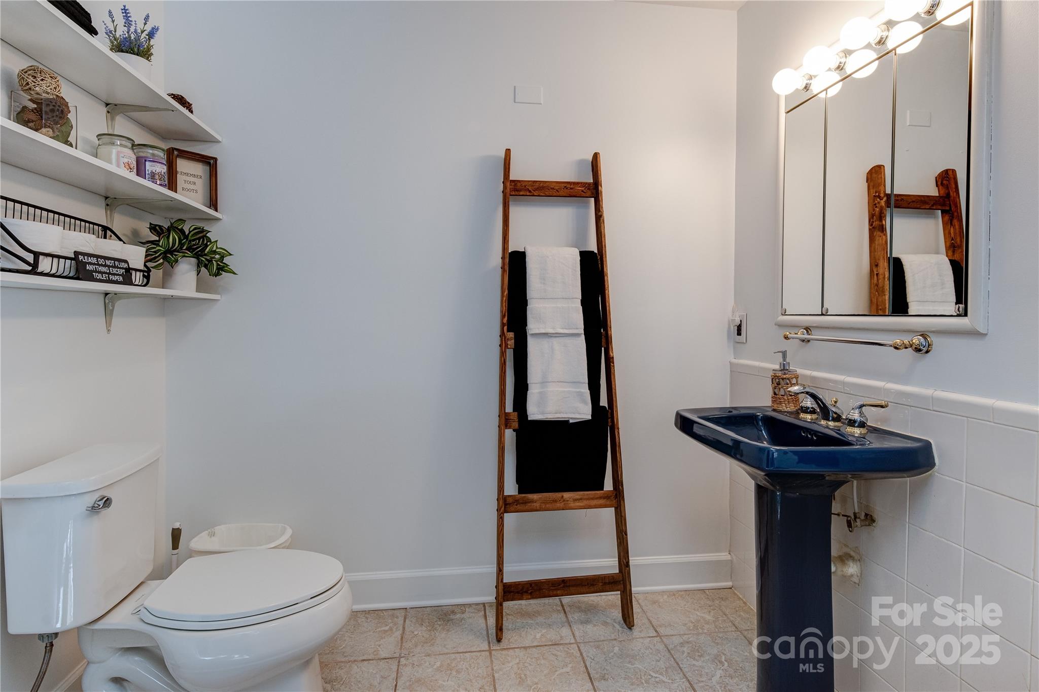 4050 Pickens Highway Rosman, NC 28772 - Photo 27 of 31 a bathroom with a sink a toilet and mirror
