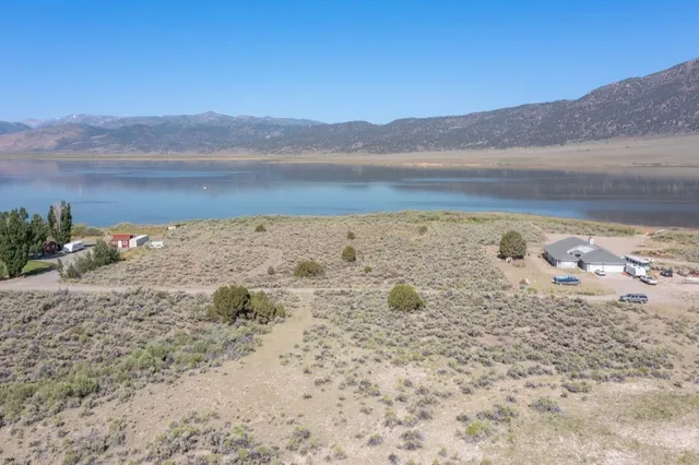 a view of ocean with beach
