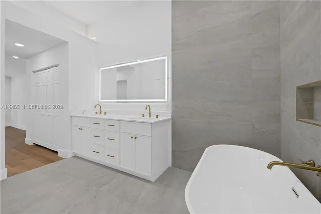 a view of swimming pool with seating space