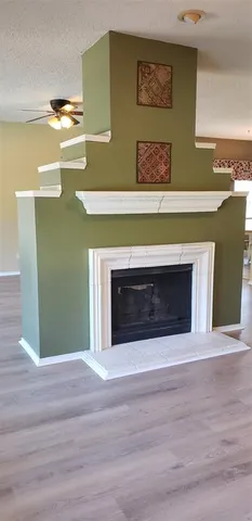 a view of a fireplace