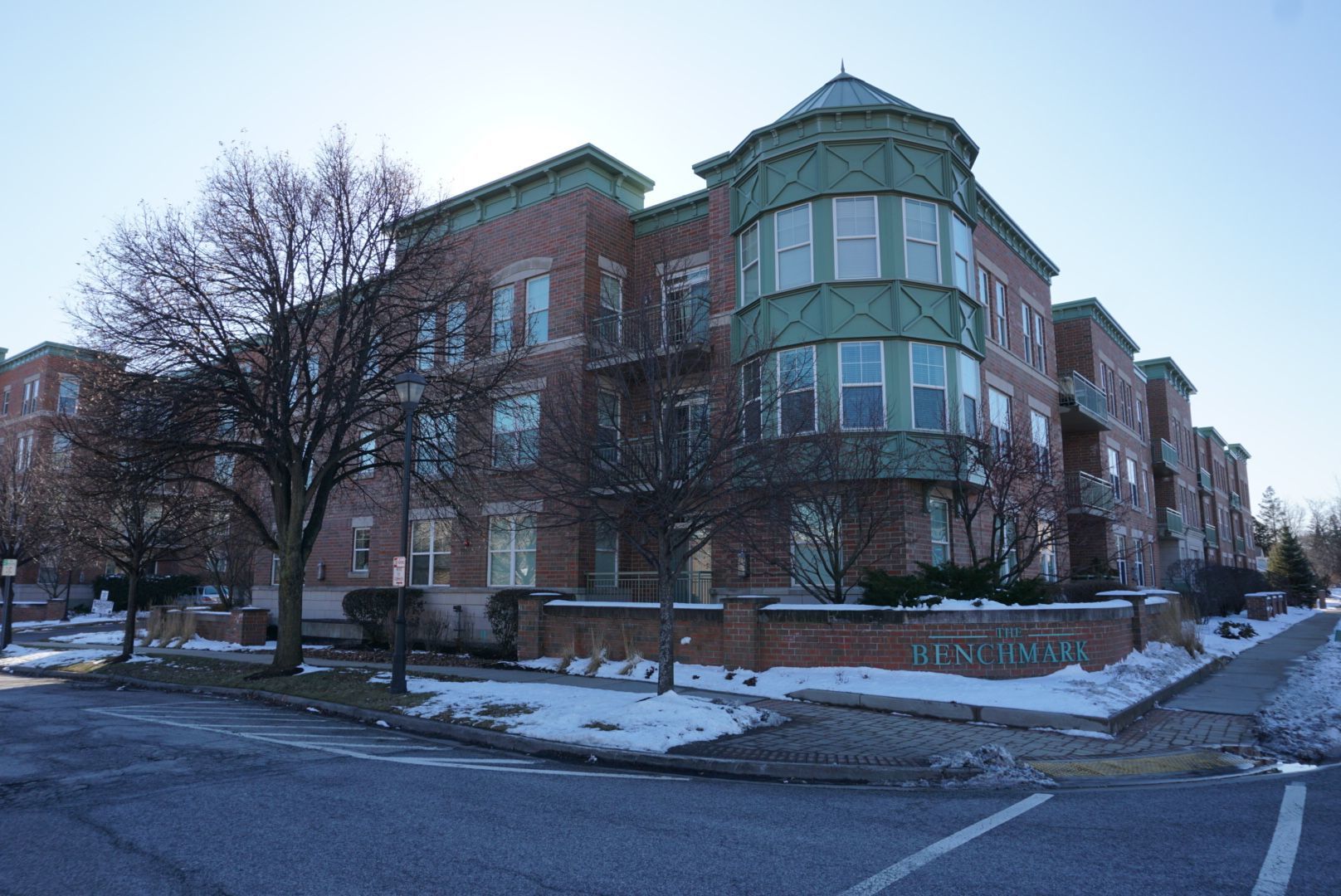 a front view of a building
