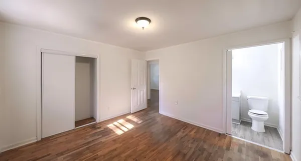 a view of a bathroom from a room
