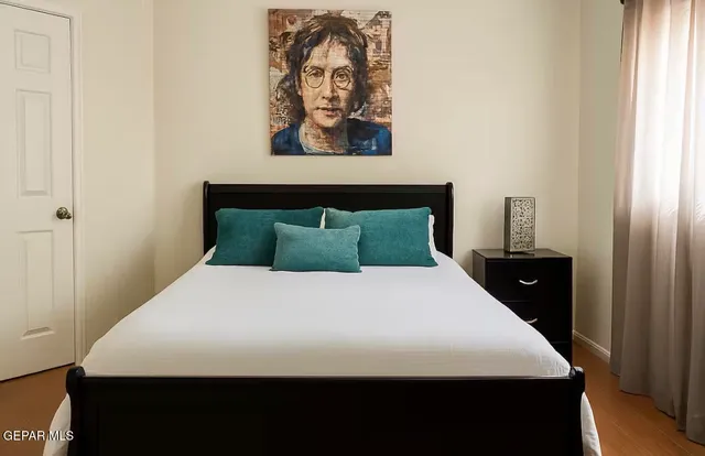 a black leather furniture in a room