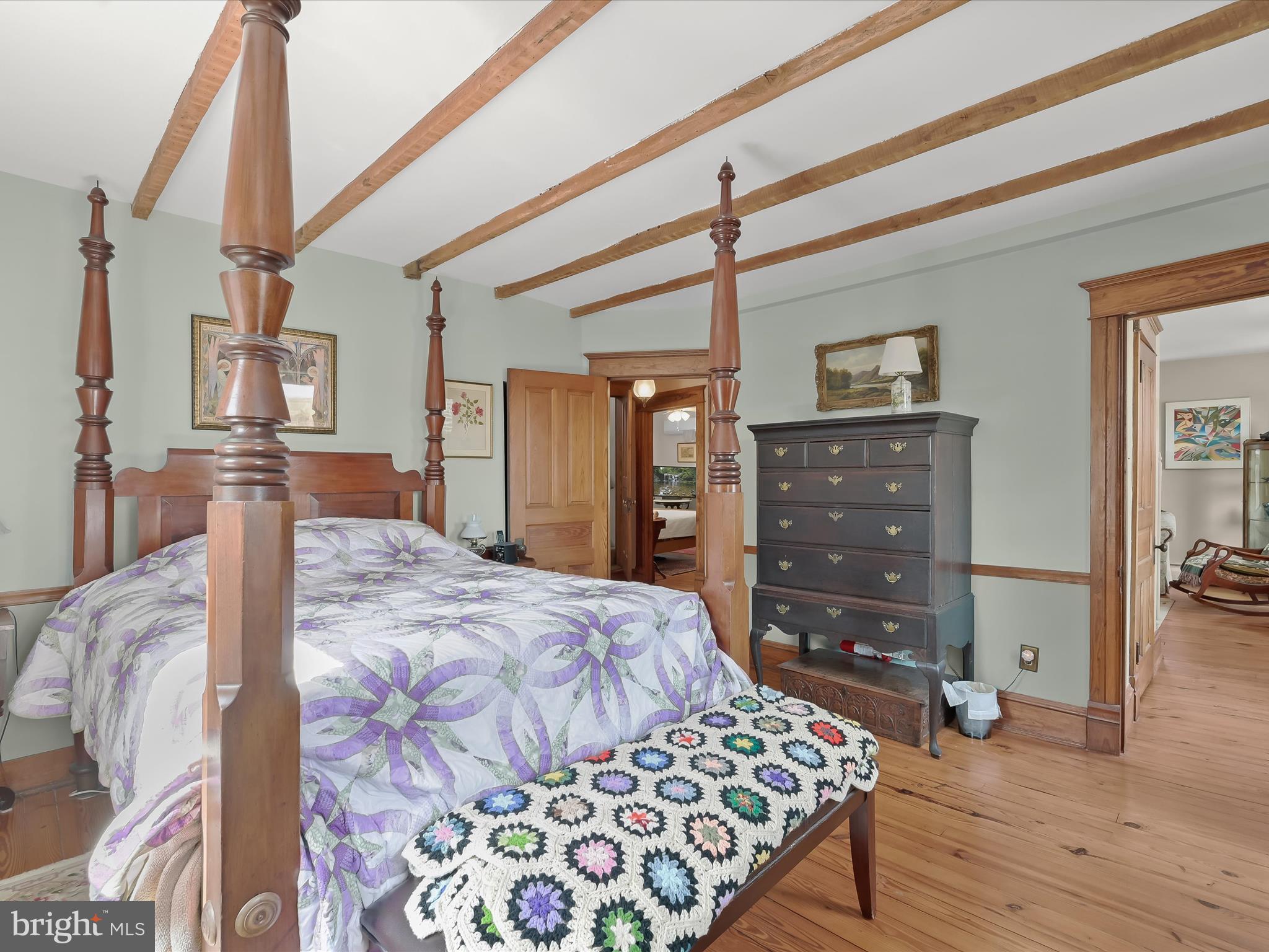 1818 Cape Horn Road Hampstead, MD 21074 - Photo 49 of 109 Primary bedroom with exposed wood beam ceiling
